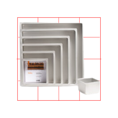 Teglia Alluminio Anodizzato quadrata cm 10x10x H10 pz1