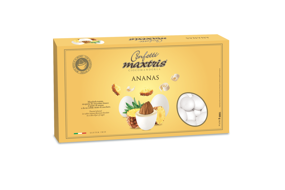 Maxtris Ciocomandorla drazsé Ananász ízű cf 1kg gluténmentes