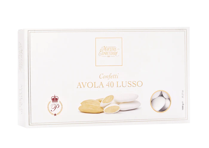 Confetti Maxtris Mandorla Avola 40 Lusso Bianco cf 1k gluten free
