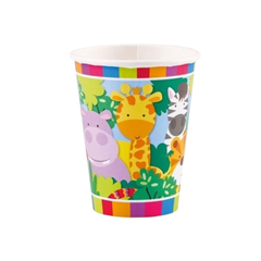 Bicchiere Carta Animali della Giungla ml250 8pz