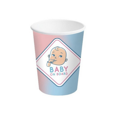 Bicchiere Carta Baby Gender Reveal ml250  pz8
