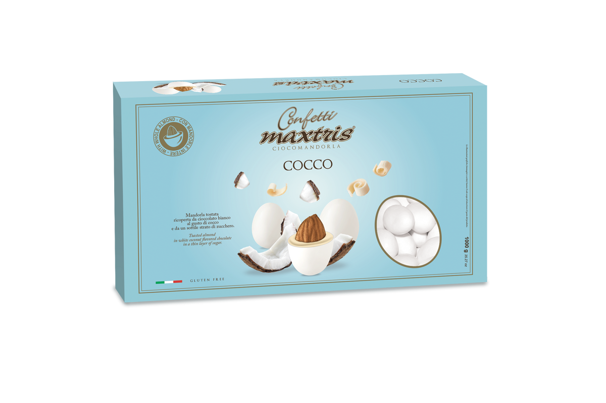 Maxtris Ciocomandorla Coconut Flavor drazsé cf 1kg gluténmentes