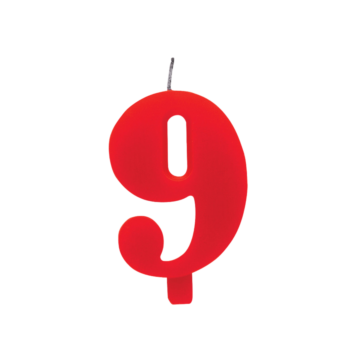 Candelina Scintillante Cera Numero "9" Rosso Cm9,5 Givi Pz1 a Cf.