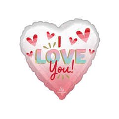 Palloncino Foil Cuore I Love You Diffused Ombre 17"/cm42 pz1