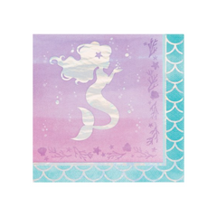Tovagliolo Sirena Mermaid Shine cm33x33 16pz