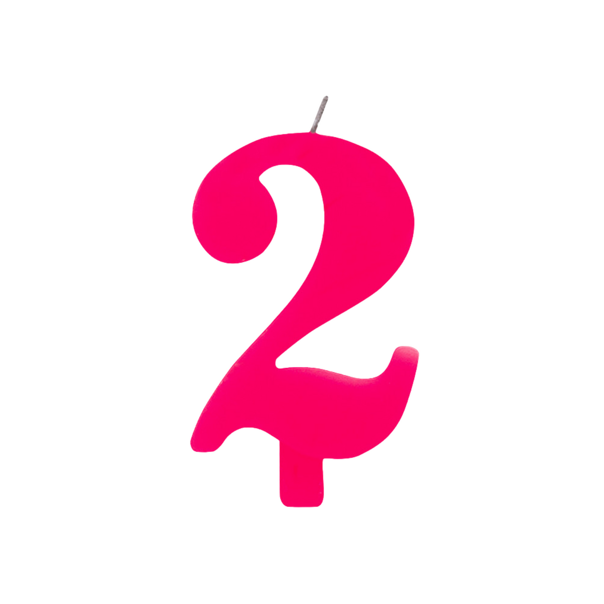 Candelina Scintillante Cera Numero "2" Fucsia Cm9,5 Givi Pz1 a Cf.