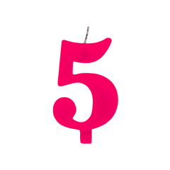 Candelina Scintillante Cera Numero "5" Fucsia Cm9,5 Givi Pz1 a Cf