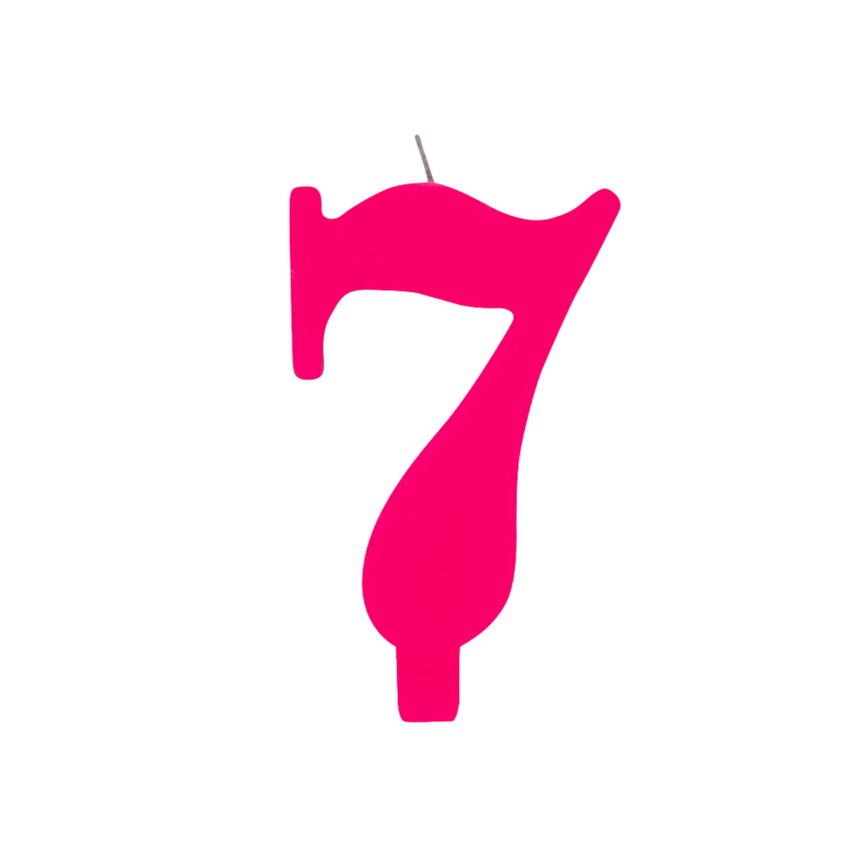 Candelina Scintillante Cera Numero "7" Fucsia Cm9,5 Givi Pz1 a Cf.