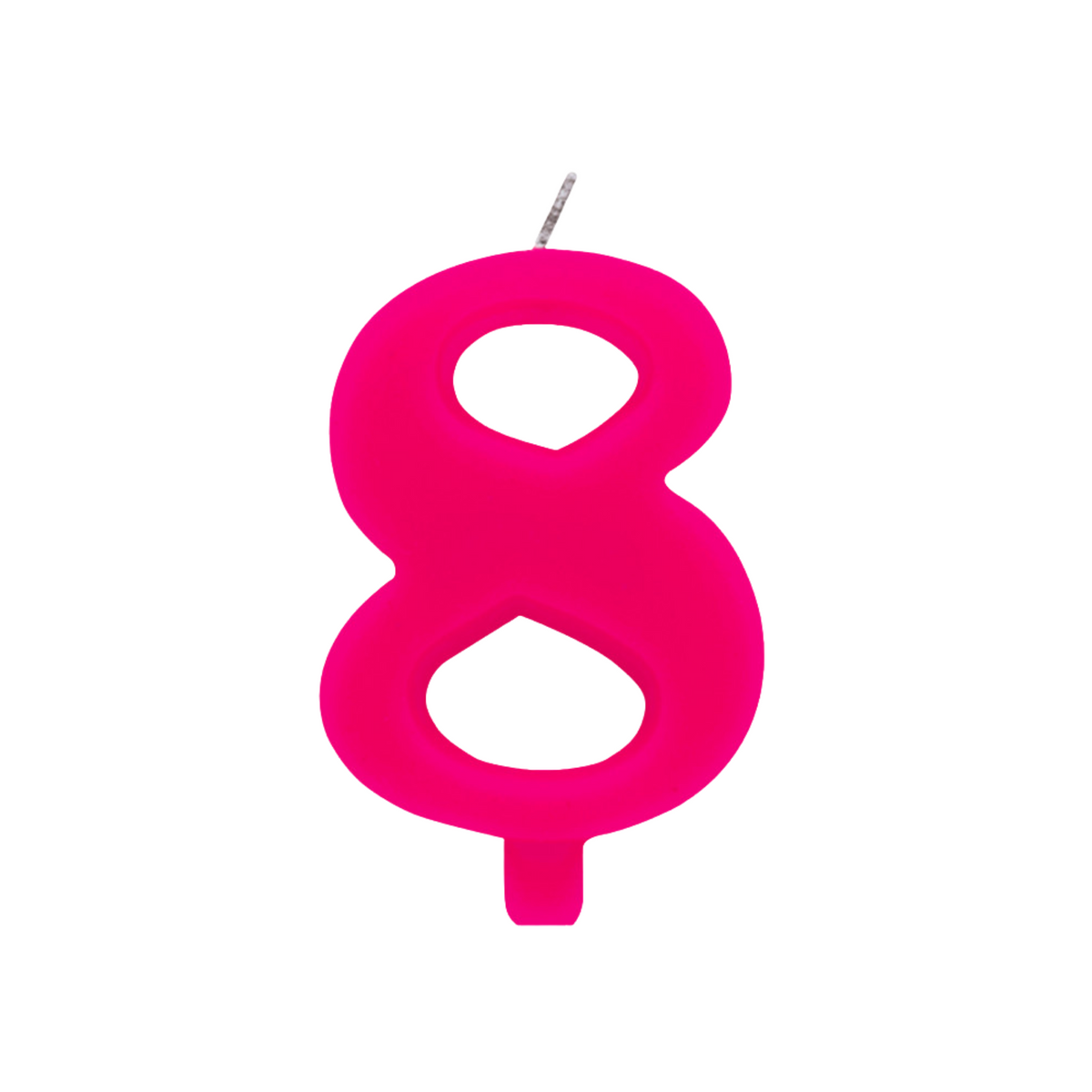 Candelina Scintillante Cera Numero "8" Fucsia Cm9,5 Givi Pz1 a Cf.