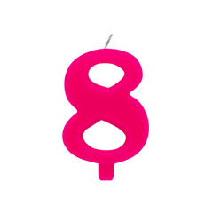 Candelina Scintillante Cera Numero "8" Fucsia Cm9,5 Givi Pz1 a Cf.
