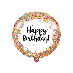 Palloncino Foil "Happy Birthday" Codette - Sprinkles 18" - 45cm pz1