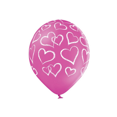 Palloncini in Lattice "Cuori" 12" - cm30 pz6