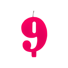 Candelina Scintillante Cera Numero "9" Fucsia Cm9,5 Givi Pz1 a Cf.