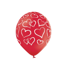 Palloncini in Lattice "Cuori" 12" - cm30 pz6