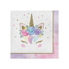 Tovagliolo Unicorno Baby cm33x33 16pz