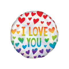 Palloncino Foil Rainbow Hearts 17"/cm42 pz1