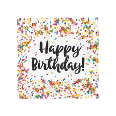 Tovagliolo "Happy Birthday" Codette - Sprinkles cm33x33 16pz