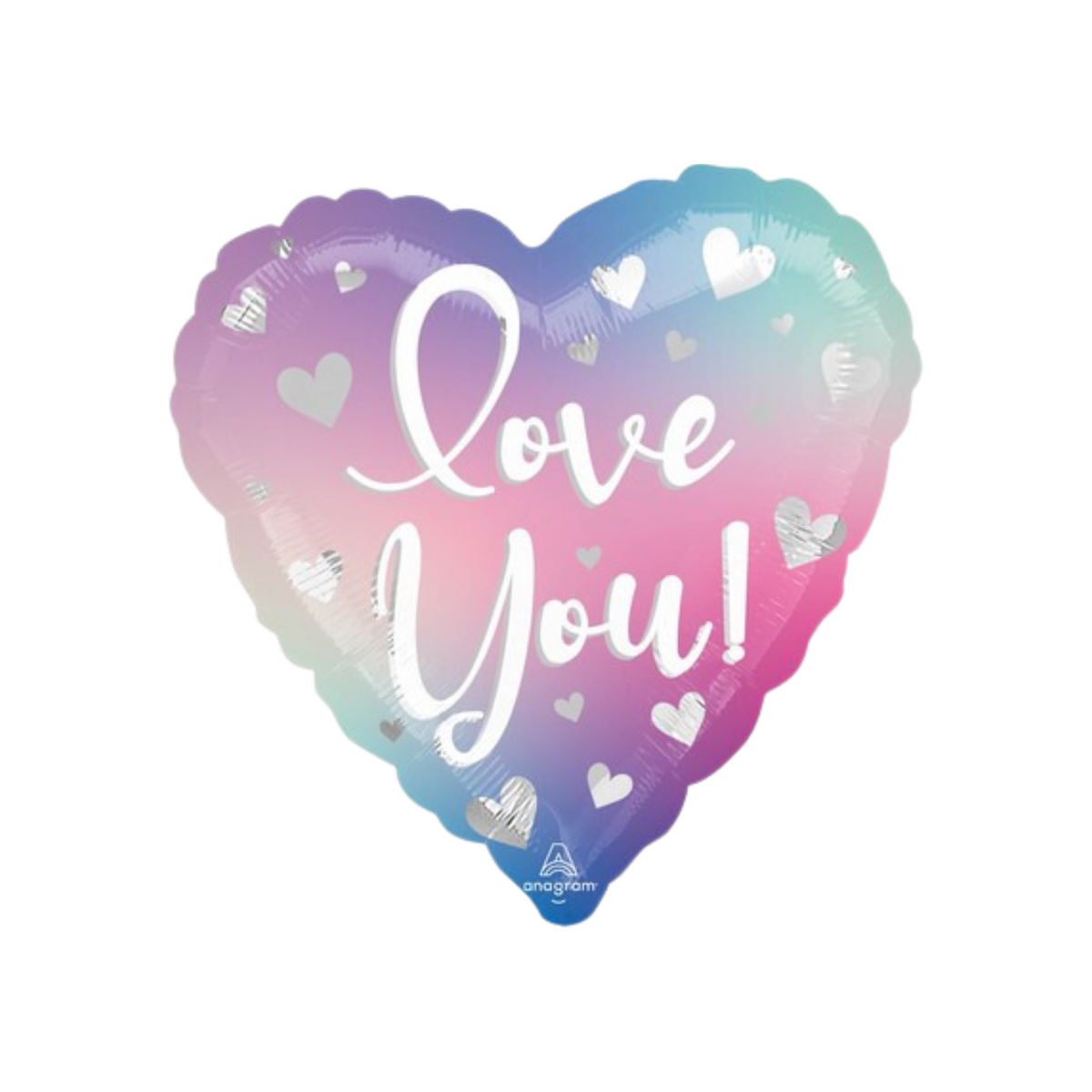 Palloncino Foil Cuore Love You Ombre 17"/cm42 pz1