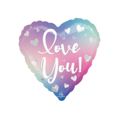 Palloncino Foil Cuore Love You Ombre 17"/cm42 pz1
