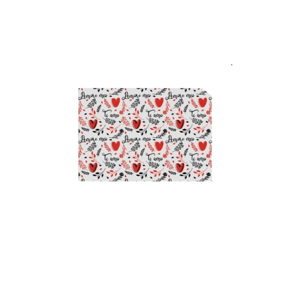 Tovaglietta Americana Plastica Con Cuori, scritta Ti amo, Amore mio cm43x50 pz1 a cf.
