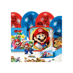 Party Kit Compleanno Super Mario 60 pezzi