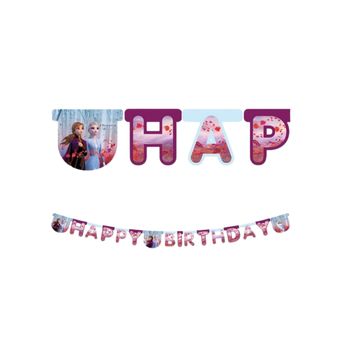 Festone "Happy Birthday" Frozen II m2 pz1