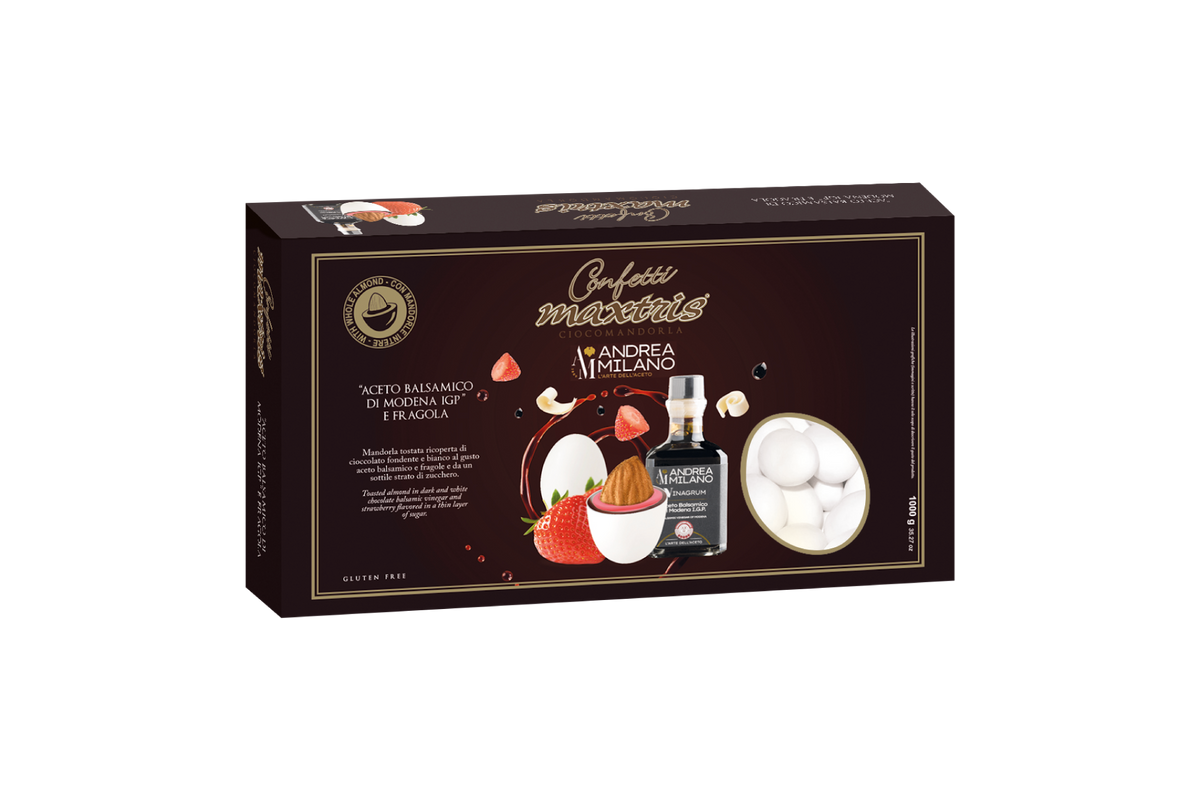 Confetti Maxtris Ciocomandorla Gusto Aceto balsamico e Fragola cf 1kg gluten free