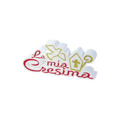 Decorazione Polistrirolo "La mia Cresima" cm 20x41x4 pz1