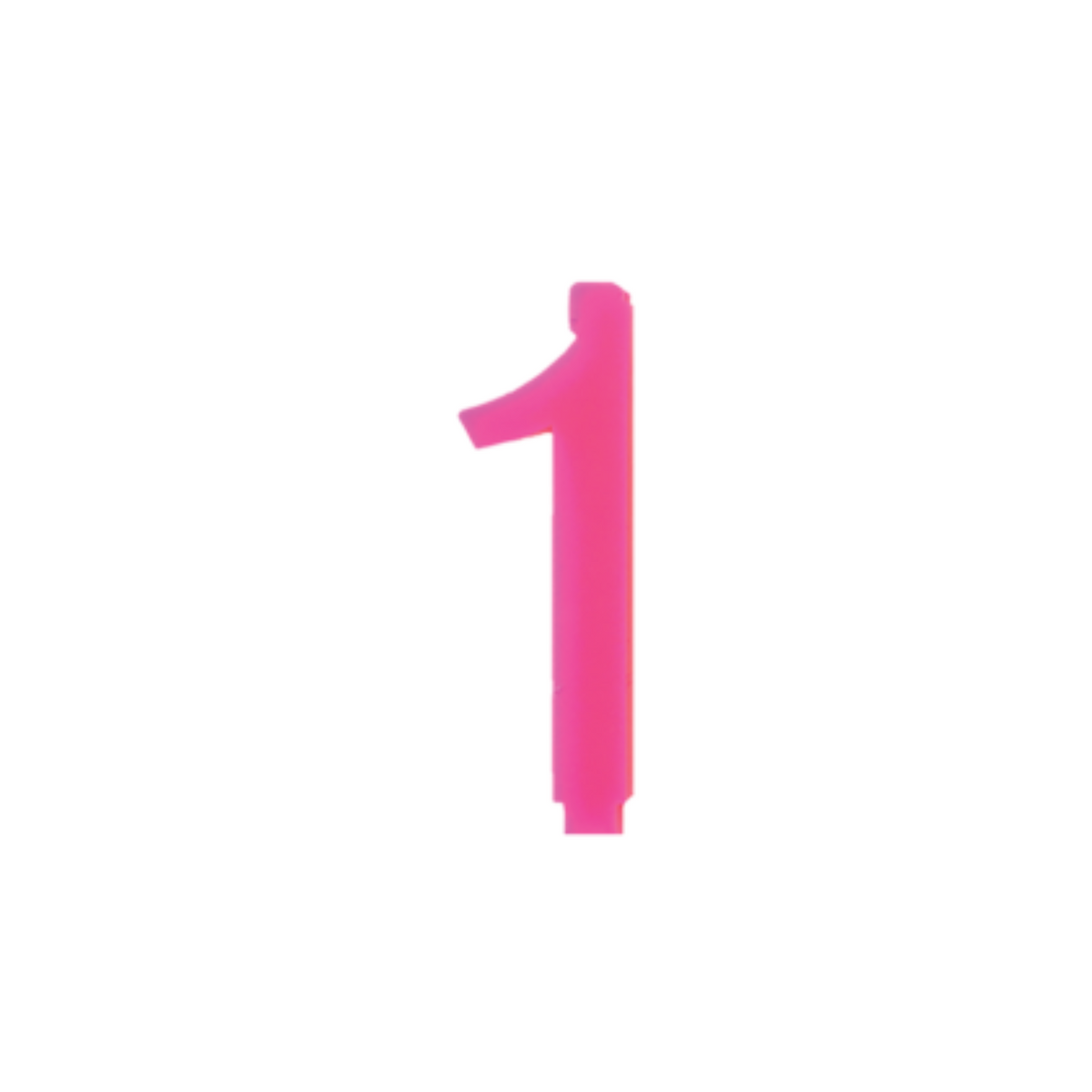 Candelina Torta Numero "Uno" Fucsia H cm 11 pz1