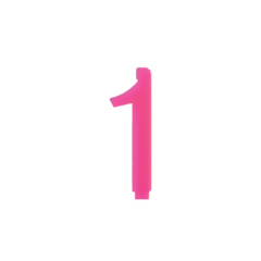 Candelina Torta Numero "Uno" Fucsia H cm 11 pz1