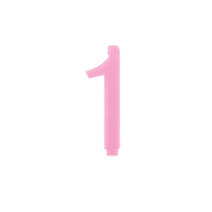 Candelina Torta Numero "Uno" Rosa H cm 11 pz1