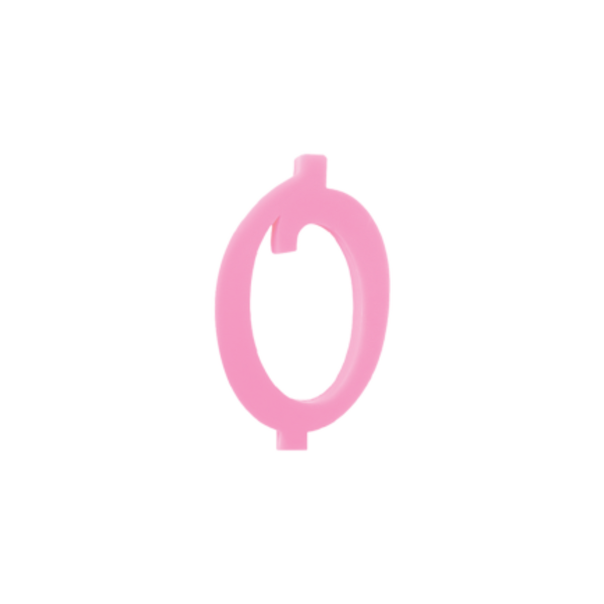 Cake Candle Number "Zero" Pink H cm 11 pcs1