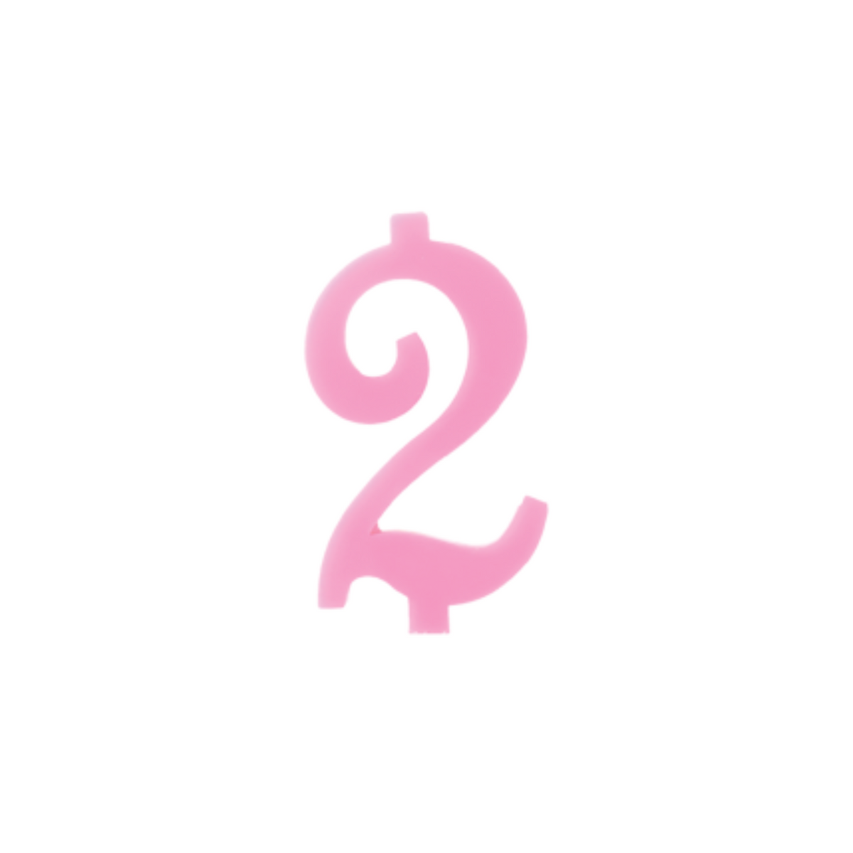 Cake Candle Number "Two" Pink H cm 11 pcs1