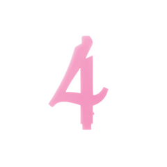 Cake Candle Number "Four" Pink H cm 11 pcs1