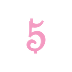 Cake Candle Number "Five" Pink H cm 11 pcs1