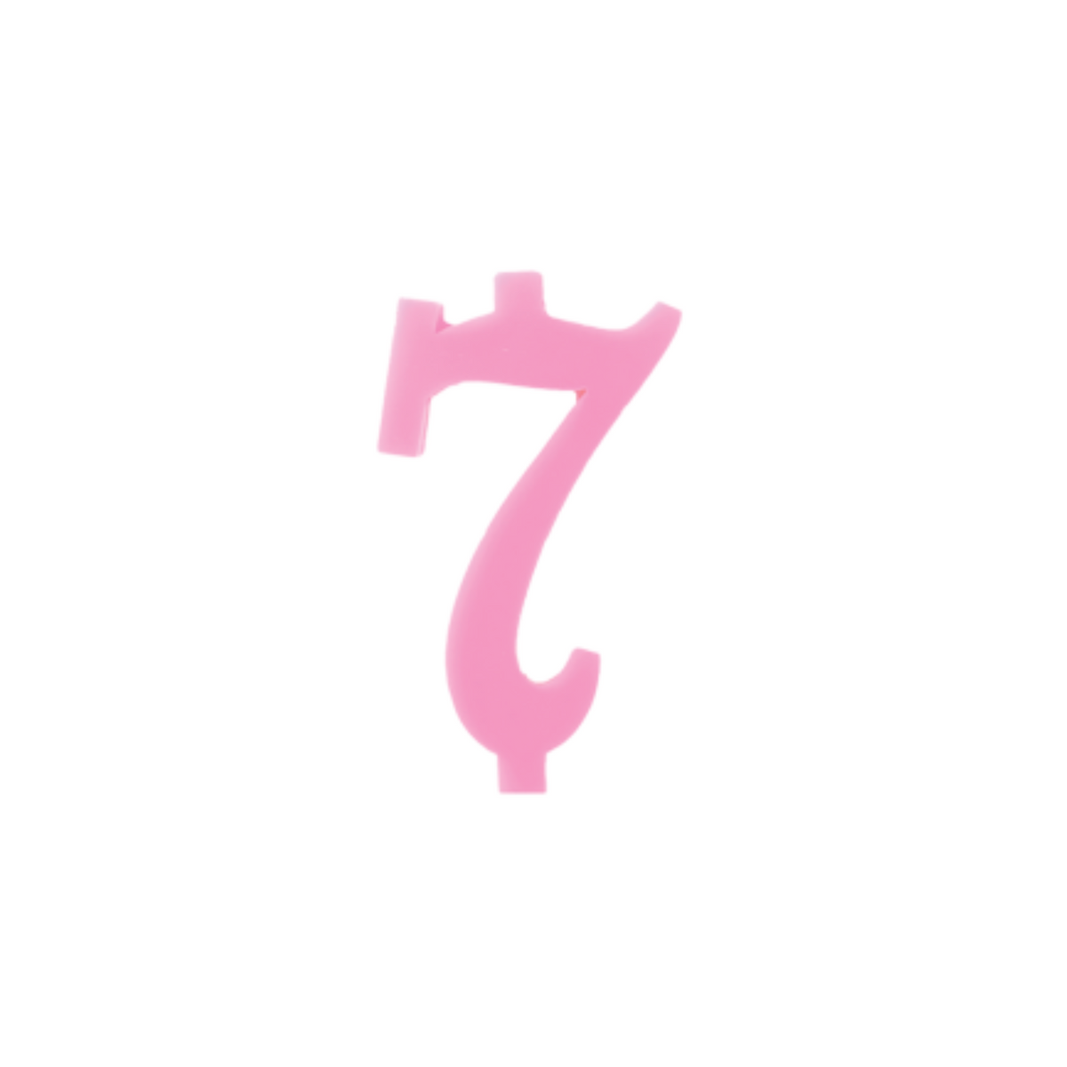 Cake Candle Number "Seven" Pink H cm 11 pcs1