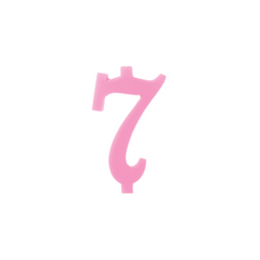 Cake Candle Number "Seven" Pink H cm 11 pcs1