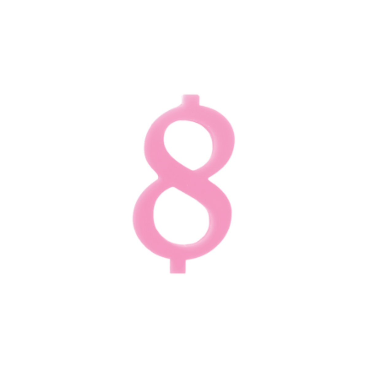 Cake Candle Number "Eight" Pink H cm 11 pcs1