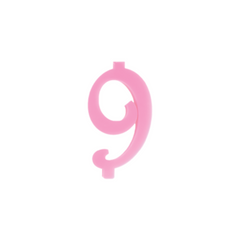 Cake Candle Number "Nine" Pink H cm 11 pcs1