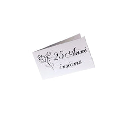 Biglietti Bomboniera Nozze D'Argento pz100 a cf.