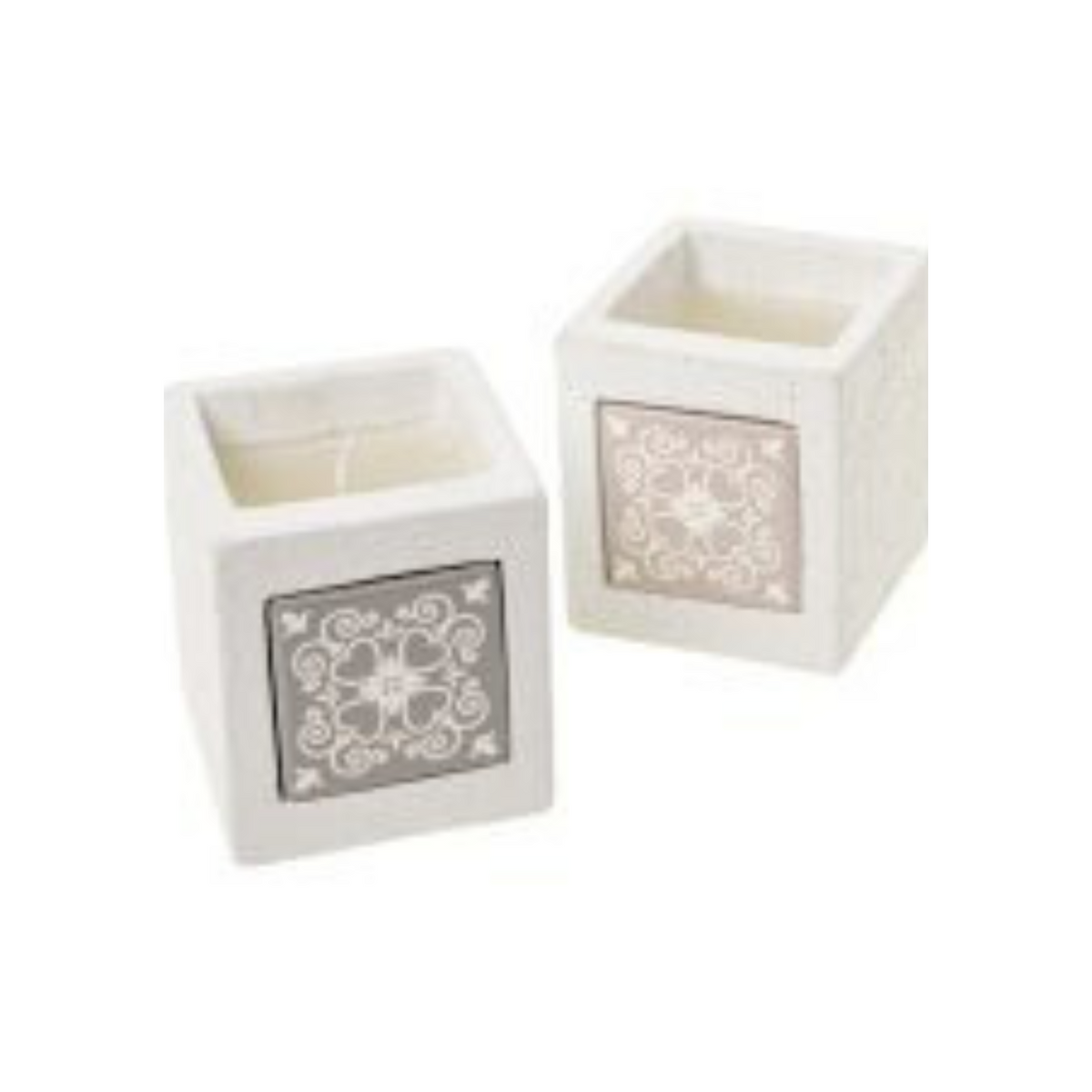 Candela Terracotta Linea Floreal  cm7x8 2 assortimenti  per confezione  pz2 a cf.