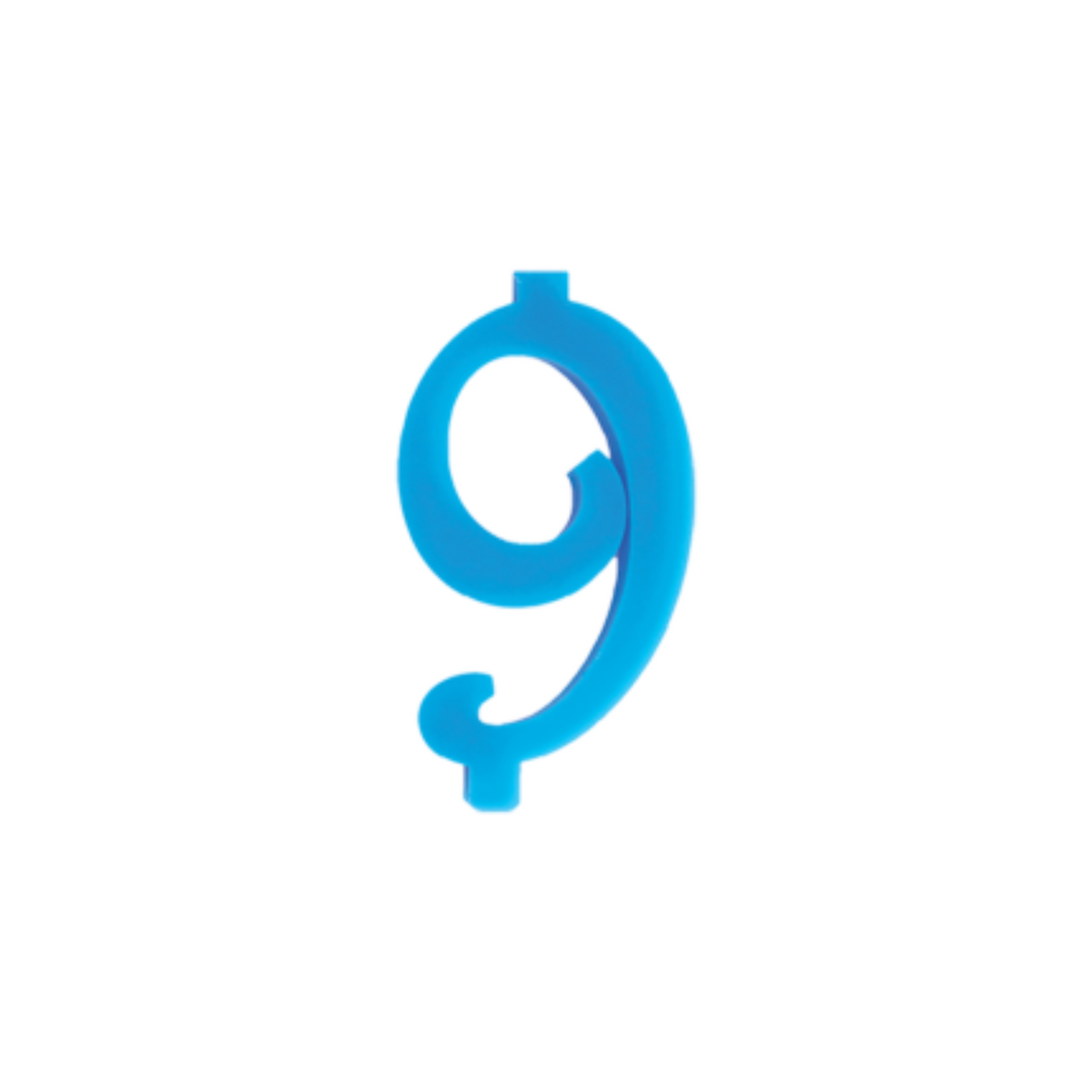Cake Candle Number "Nine" Light Blue H cm 11 pcs1