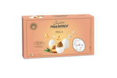 Maxtris Ciocomandorla Peach Flavor drazsé cf 1kg gluténmentes