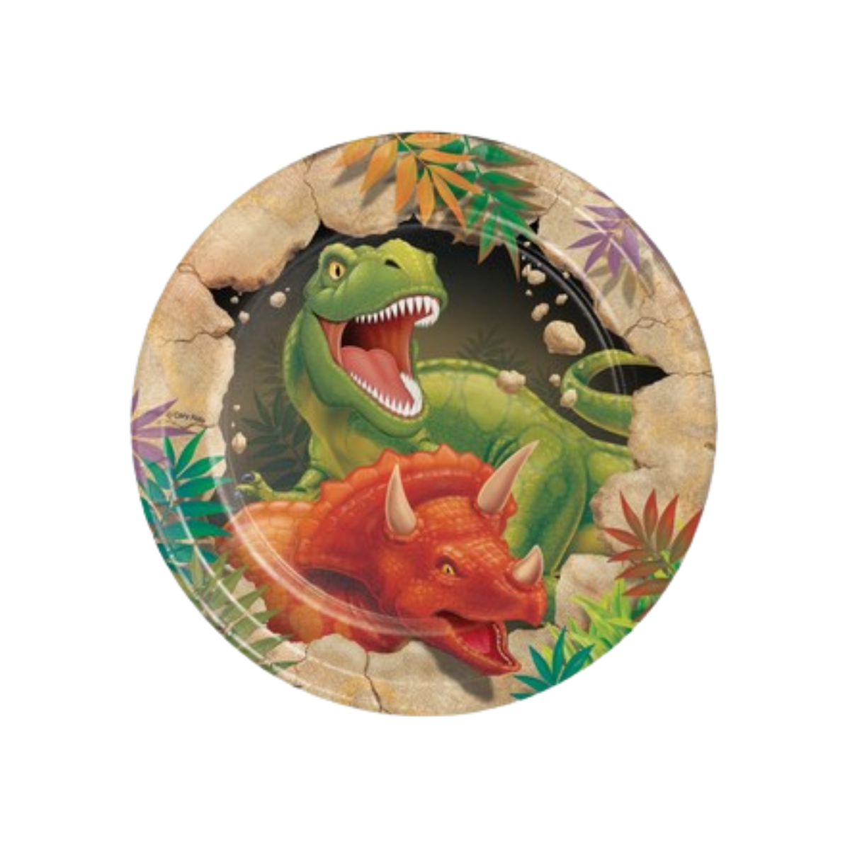 Piatto  Carta Dessert Dinosauri Dino Blast cm18 pz8