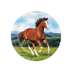 Piatto Carta Cavalli Horse and Pony  cm23 pz8