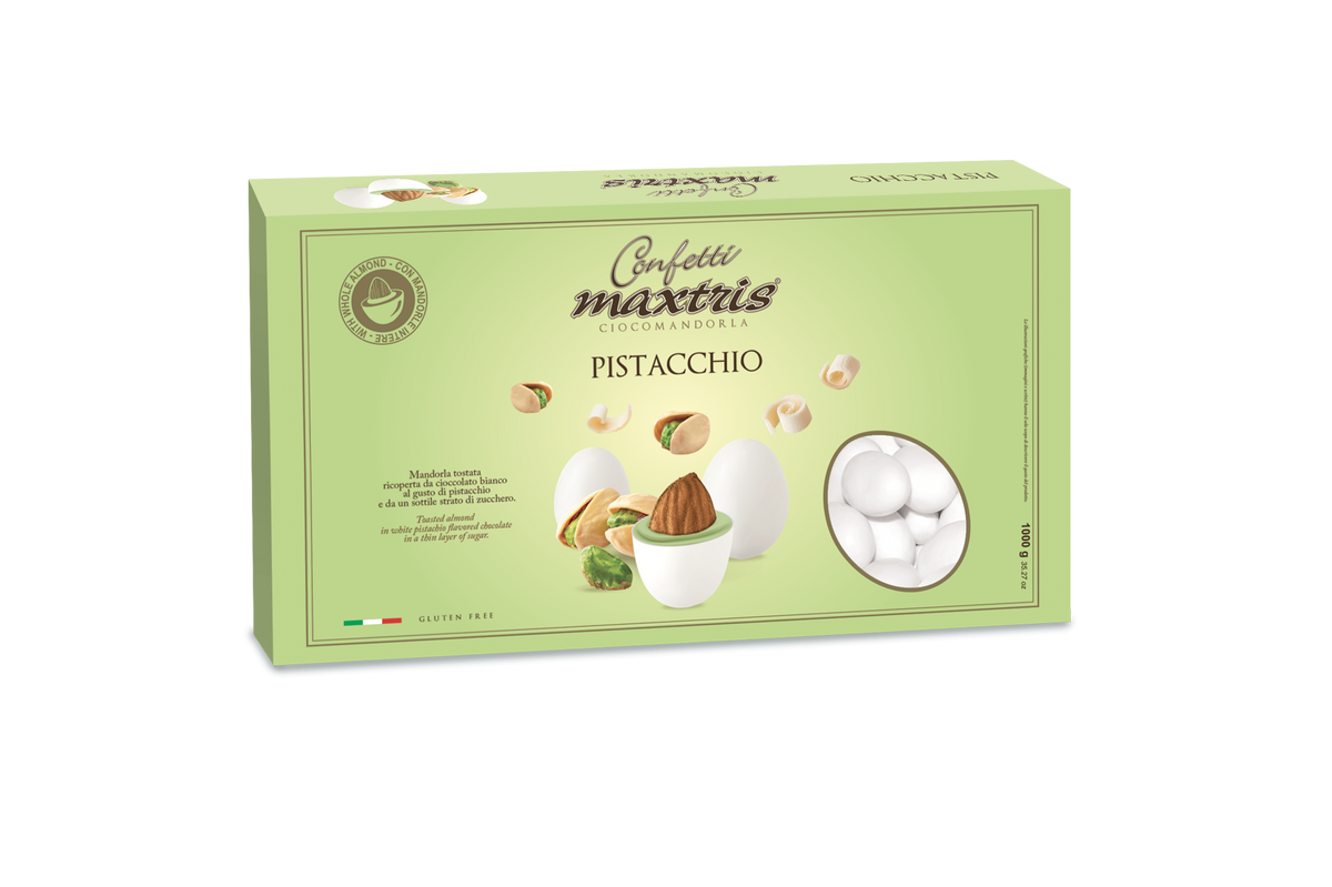 Confetti Maxtris Ciocomandorla Gusto Pistacchio cf 1kg gluten free
