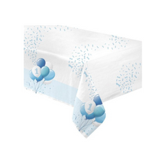 Paper Tablecloth First Birthday Blue cm120x180 pcs1