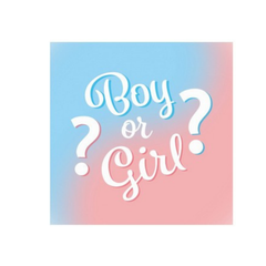 Tovagliolo Baby Gender Reveal Boy or Girl? cm25x25 pz20