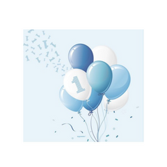 Tovagliolo Primo Compleanno Azzurro cm33x33 20pz