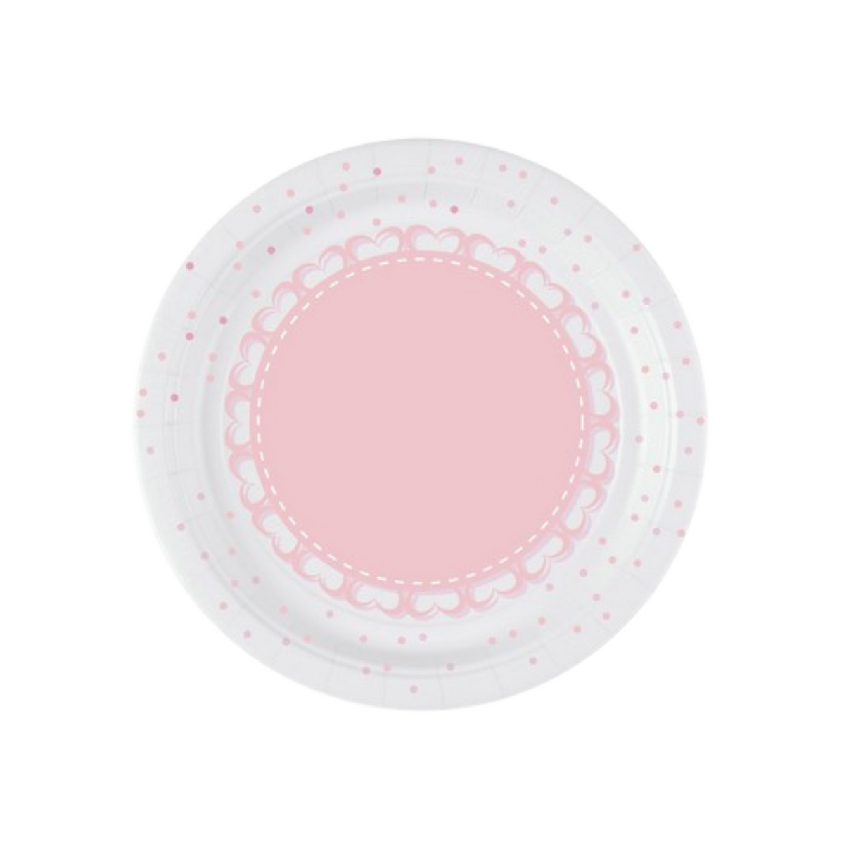Pink Baptism Paper Plate cm18 pcs8